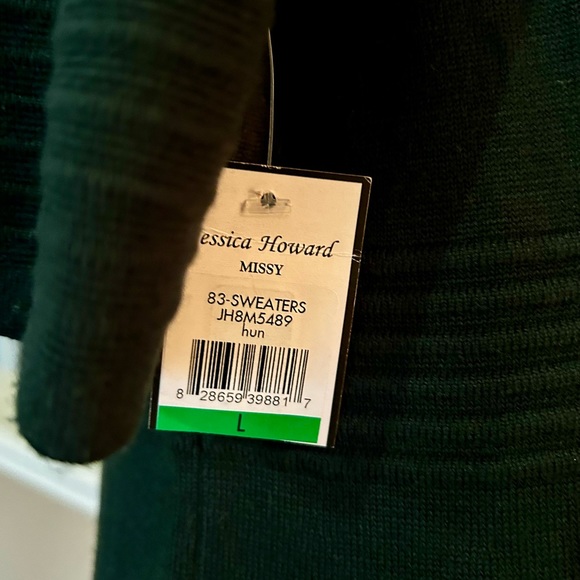 NWT Jessica Howard Women's Sweater Dress in Hunter Green.  Size Large - Picture 9 of 13